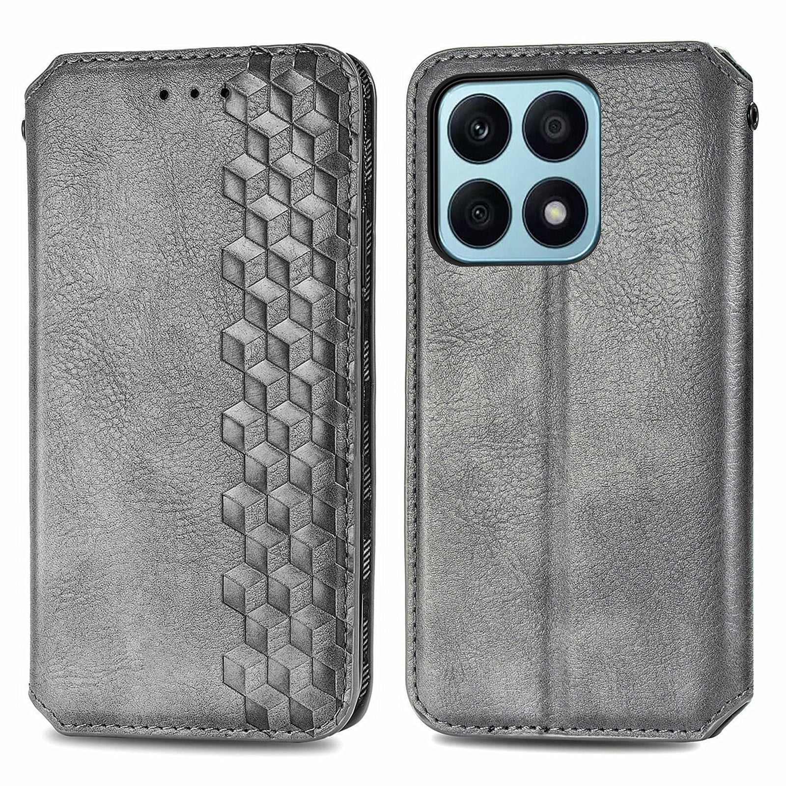 For Honor X8b 4G Wallet Case PU Leather Stand Phone Cover Rhombus Imprinted For Honor X8b 4G Wallet Case PU Leather Stand Phone Cover Rhombus Imprinted